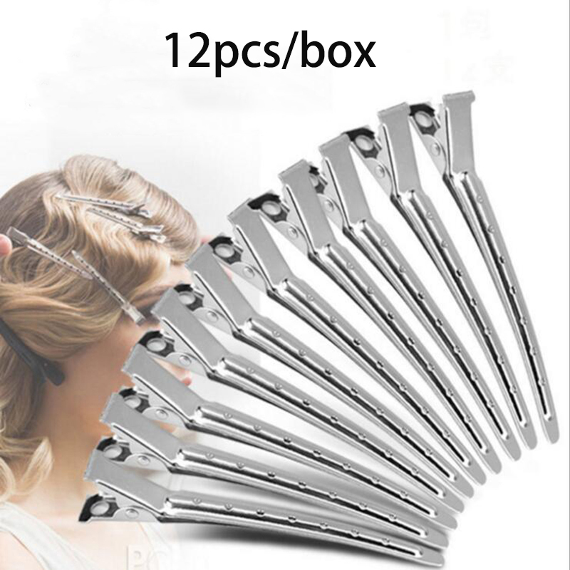 Best of 12pcs / lot Hairdressing Makeup Positioning Hair Pins Stainless Steel Duck Mouth Hair Clip Hairstyling Tools Push Ripple Hairclip Reviews & Tips