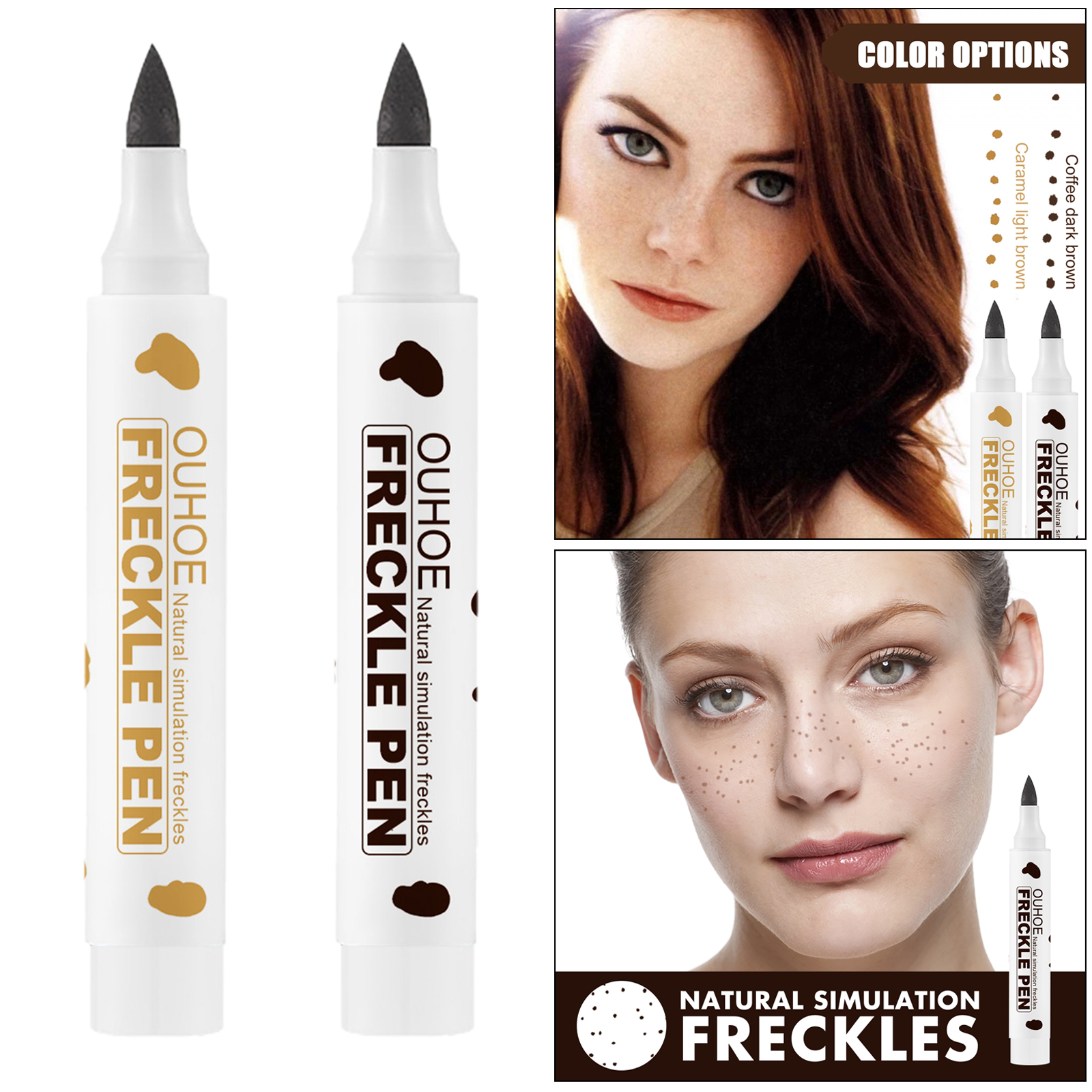 Women Girl Freckle Pen Waterproof Soft Dot Sopt Pen Effortless Sunkissed Makeup Pen