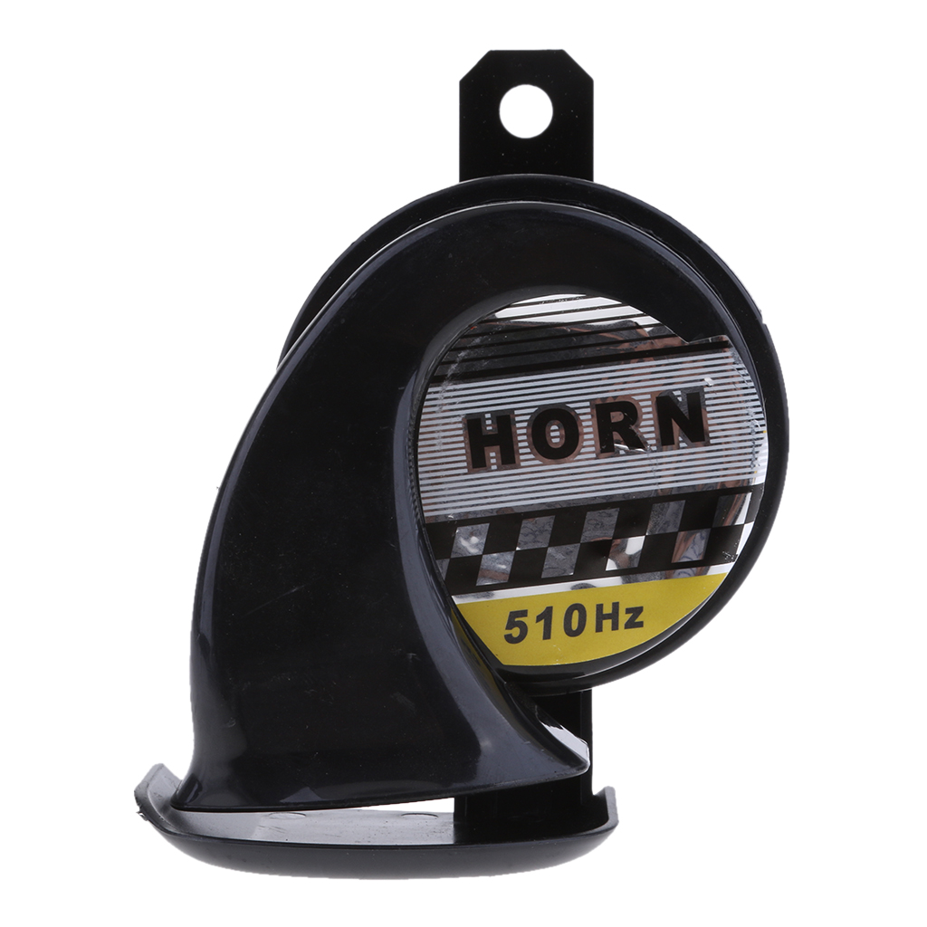 Car Motorcycle 110dB Loud Snail Air Horn Siren Waterproof 510hz 12V DC Black
