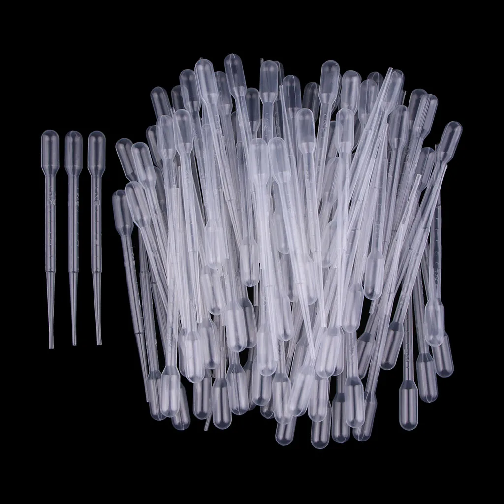 2ML Plastic Transfer Pipettes- Eye Dropper (Pack Of 100) - Essential Oils Pipettes Dropper Makeup Tool