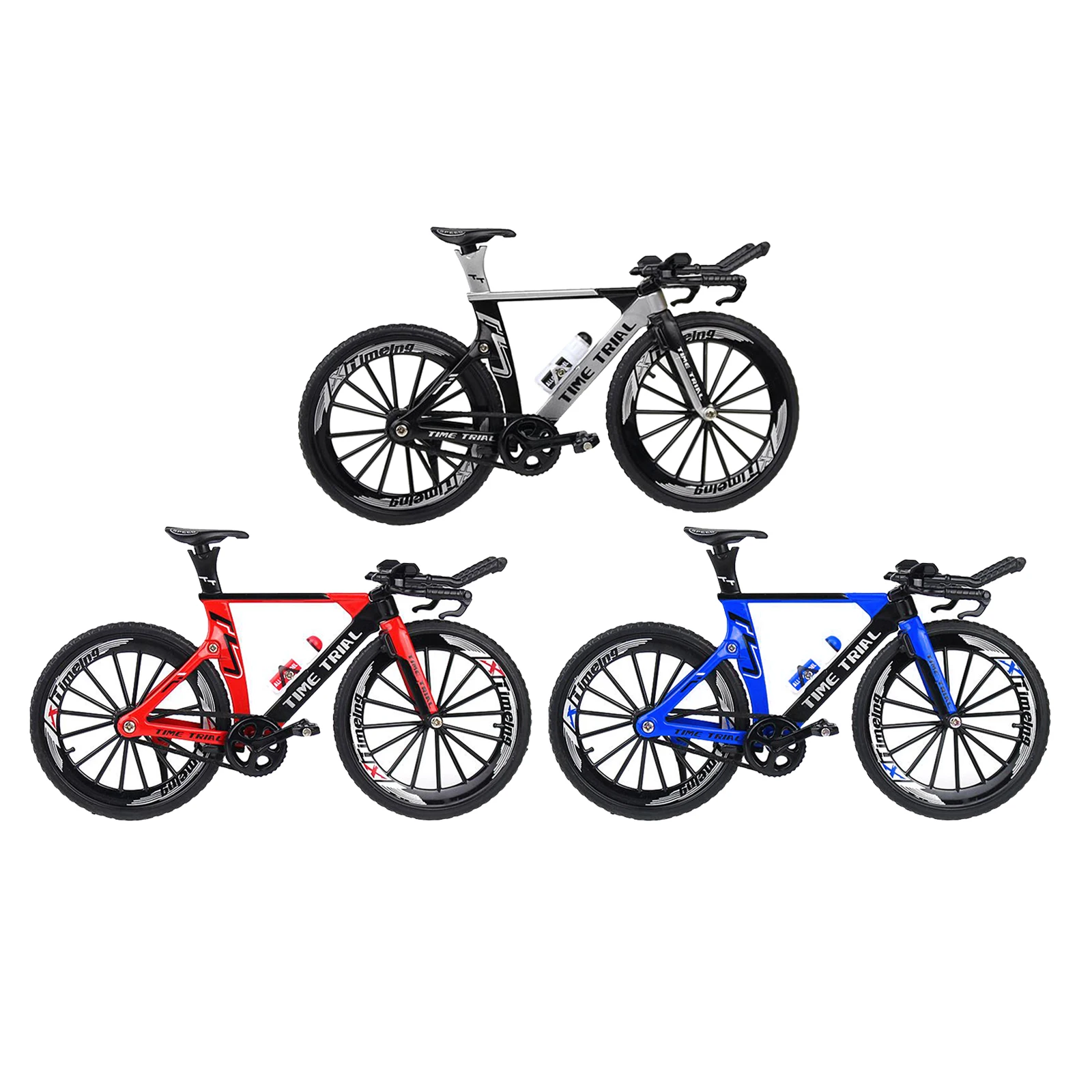 1/10 Scale Miniature Mountain Bike Toys Miniature Finger Mountain Riding Bike Model Toy for Boys Girls