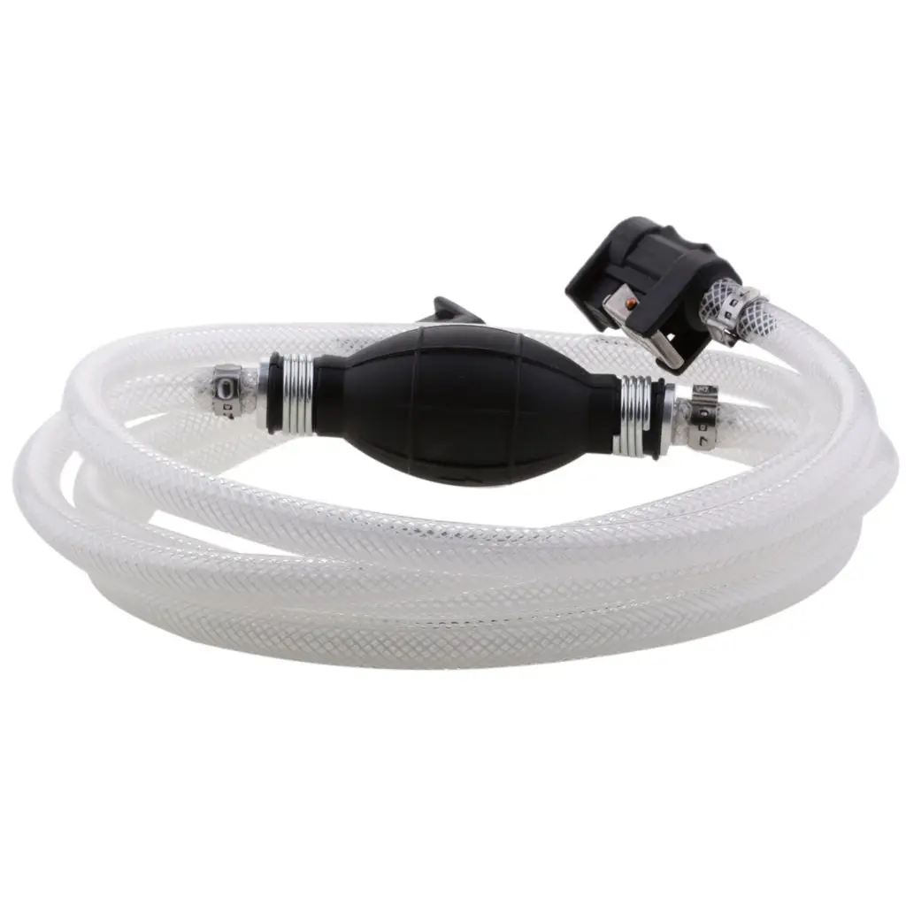 8mm Fuel Gas Line Hose Primer Bulb For Yamaha Outboard White with Connector