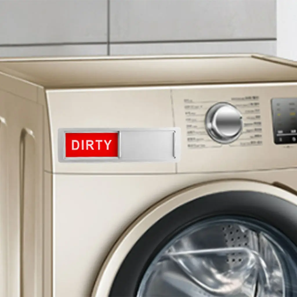 Sleek Dishwasher Magnet Clean Dirty Sign Washing Machine Indicator Non-Scratching Strong Soft Magnet Reminder