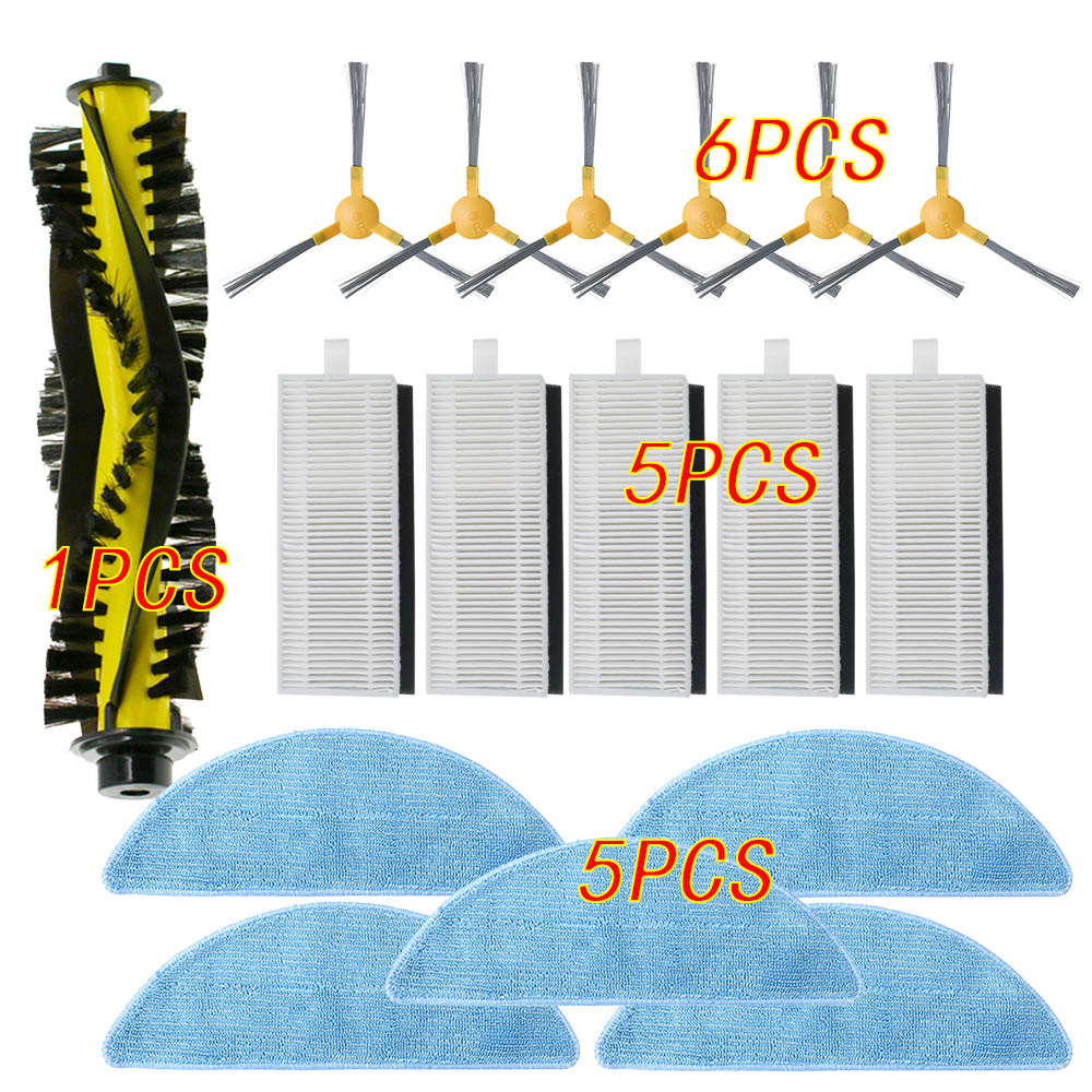 Description Picture 4 of itemSide Brushes Hepa Filter Mop Cloth Main Brush for Neatsvor X500/600 Tesvor X500 Robotic Vacuum Cleaner Accessories Replacement