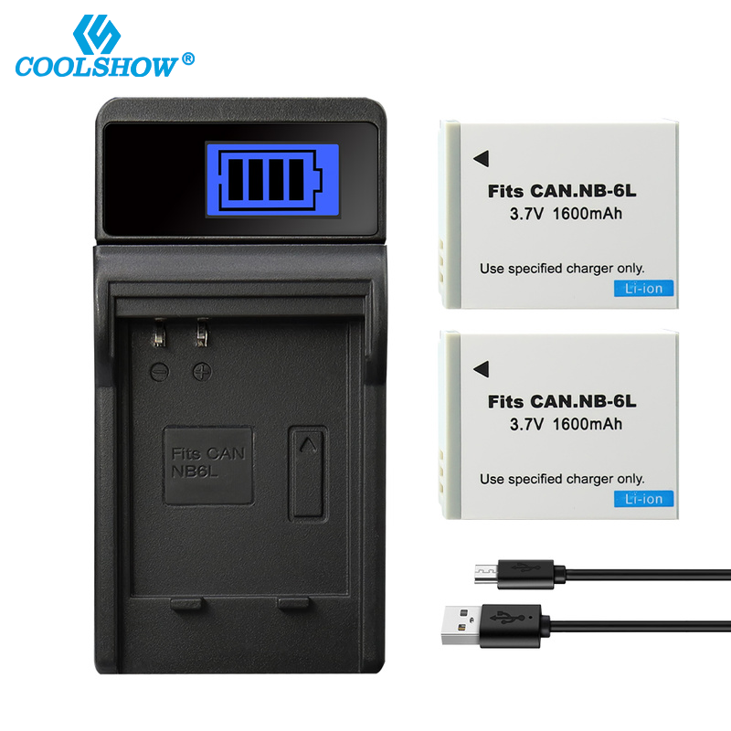 Title 1, NB 6L NB-6L Battery Charger for Canon Power-sho...