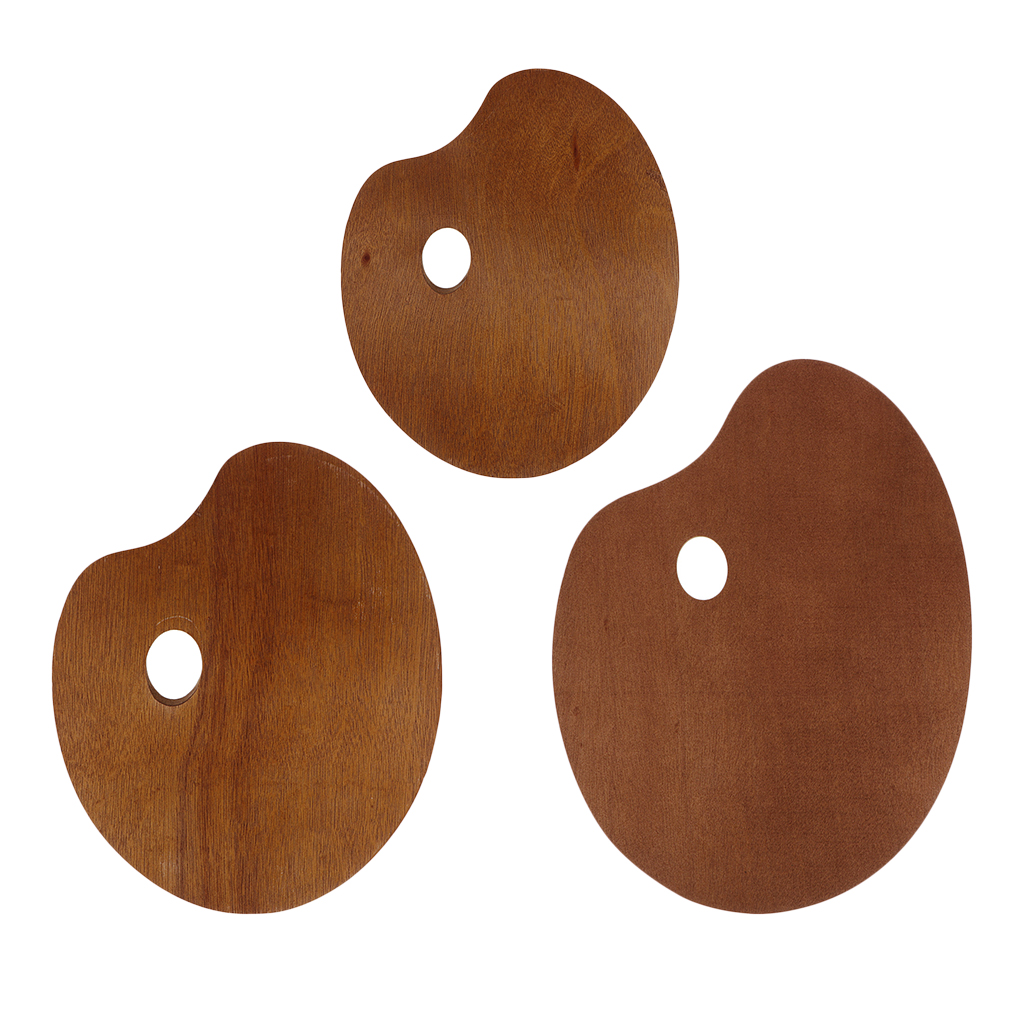Unpainted Wooden Artist Paint Mixing Palette Makes Cleanup Easy For DIY Painting
