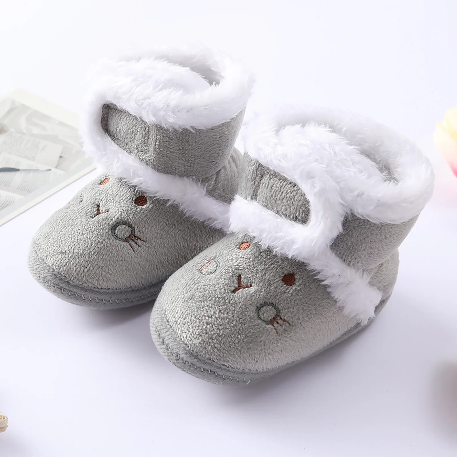 CIOR Baby Toddler Snow Boots Winter Warm Infant Bootie Anti-Slip Kids Newborn First Walker Outdoor Shoes for Girls Boys 