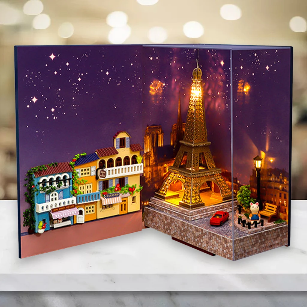 DIY Wooden Dollhouse Kit Creative Landscape Scenery Dollhouse Creative Room