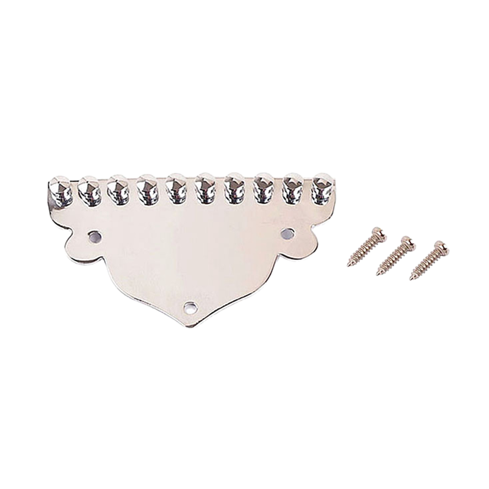 70.5 x 42 mm Chrome Plated Metal 10 String Mandolin Guitar Tailpiece Silver