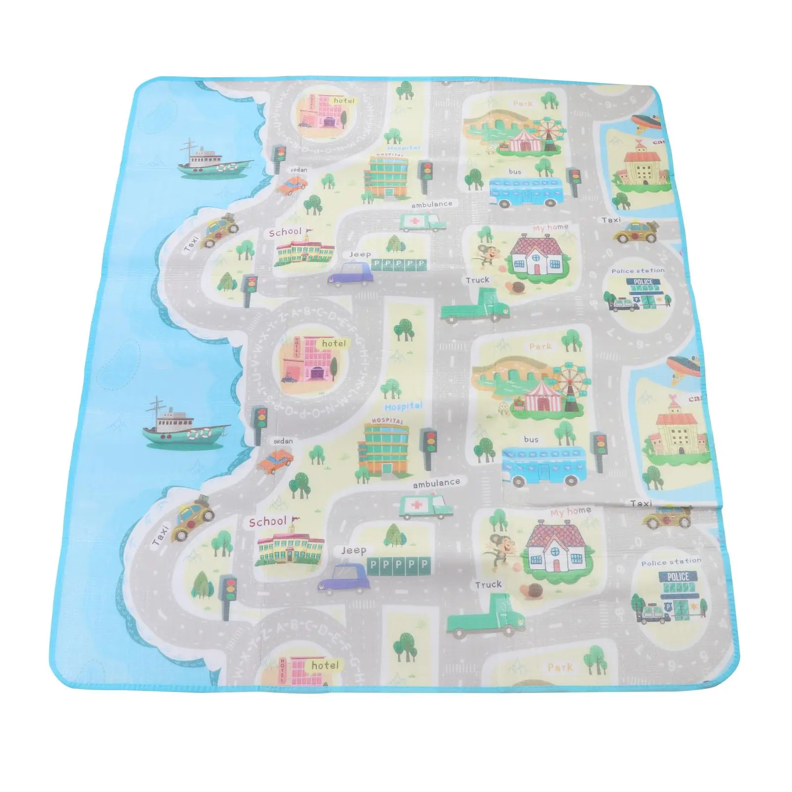 Large Folding Baby Infant Playmat Waterproof Non-Toxic Foil Back Crawling Mat Carpet Floor Rugs Living Room Outdoor Indoor