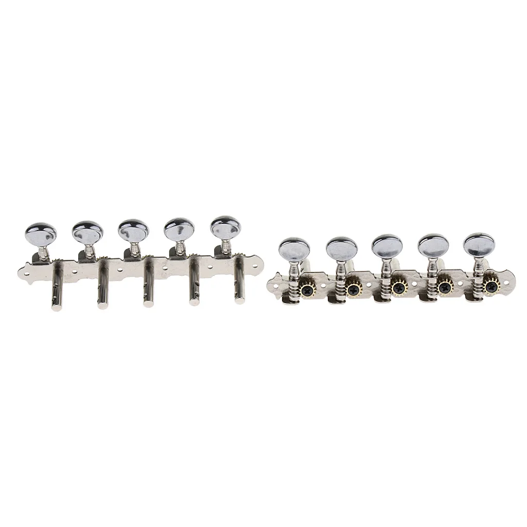 1 Set Metal 5R5L Tuning Pegs Tuners for 10 String Guitar/Mandolin Musical Instrument Parts