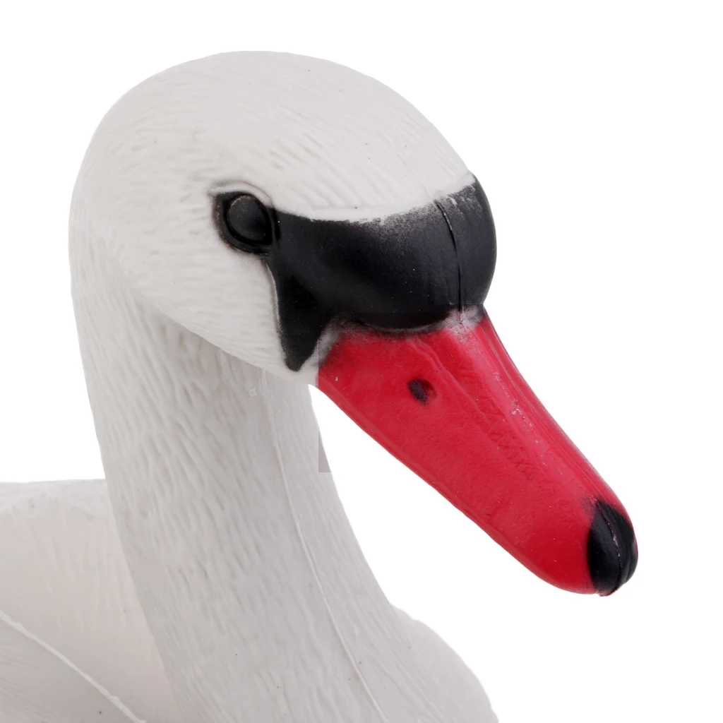 Outdoor XPE Realistic Lifelike Swan Decoy Pond Bird Deterrent Decoration Hunting Fishing Floating Decoys Yard Ornamental White Outdoor XPE Realistic Lifelike Swan Decoy Pond Bird Deterrent Decoration Hunting Fishing Floating Decoys Yard Ornamental White