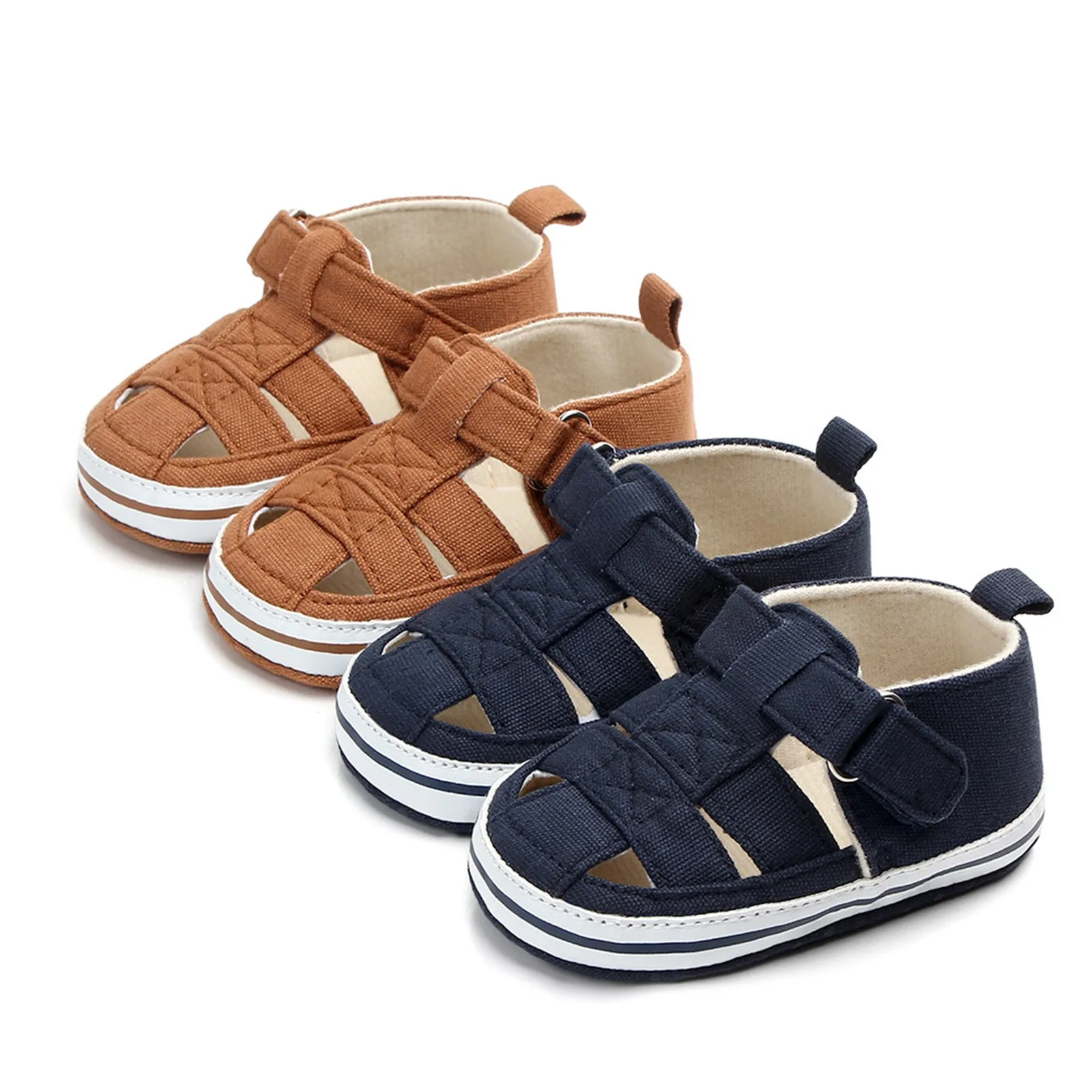 Kenthy Infant Baby Boys Girls Sandals Athletic Anti-slip Soft Sole Newborn Summer Beach Slippers First Walker Crib Shoes 