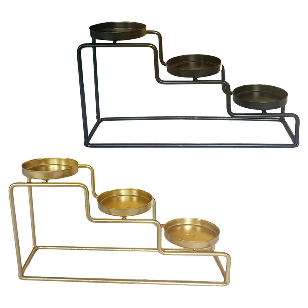Retro Style Ladder Candle Holder Iron Tea Light Candlestick Decorative Centerpieces Desktop Dinner Christmas