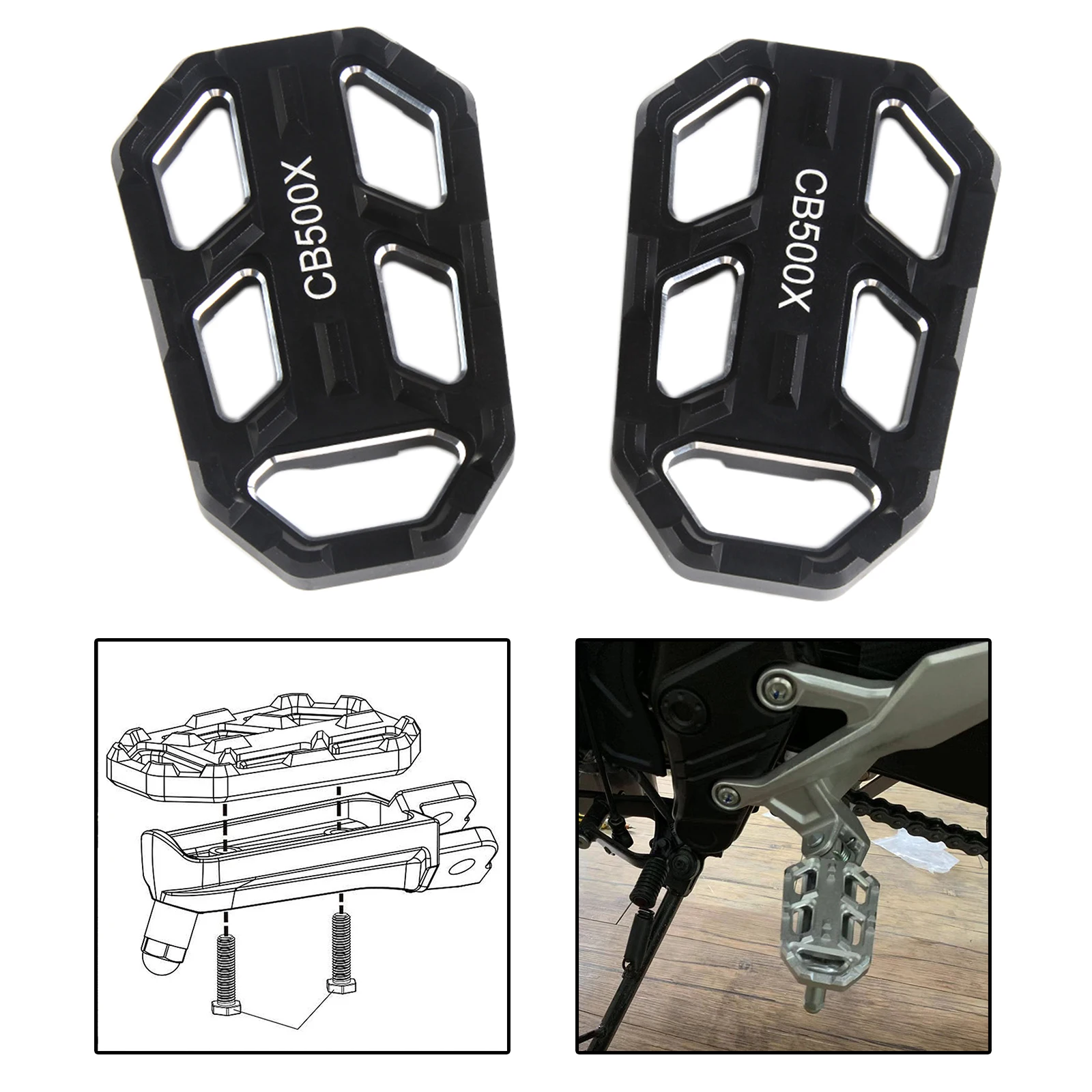 Pedals Rest Footrests for Honda CB500X, Professional Accessories, Replacement