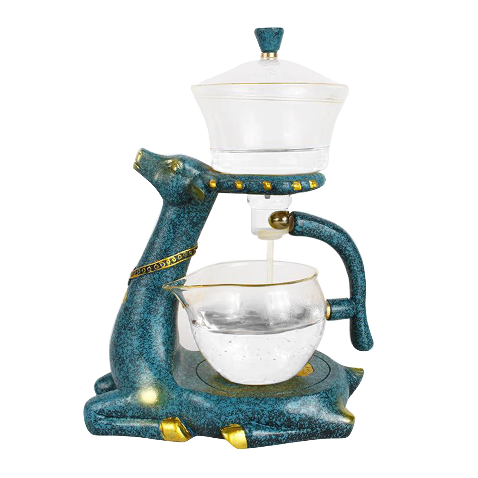 Glass Teapot Infuser Magnetic Tea Making Drip Pot Maker Reindeer Ornament