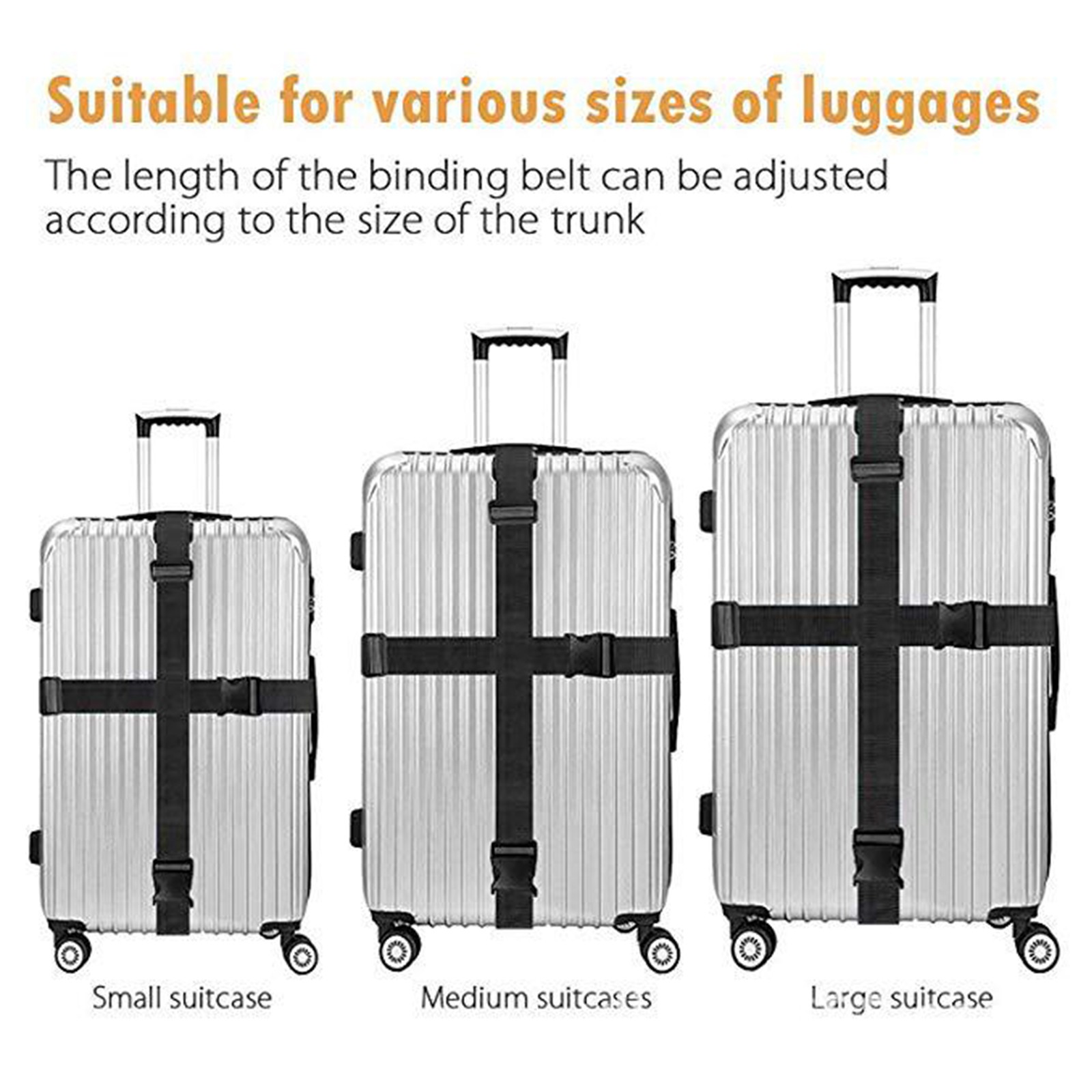 6 Colors Adjustable Nylon Lock Travel 