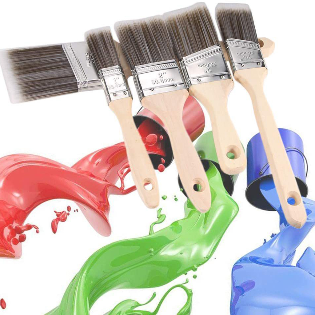 Paint Brush Set Cabinets Window Painting Bristle Brushes 1'' 1.5'' 2'' 2.5''
