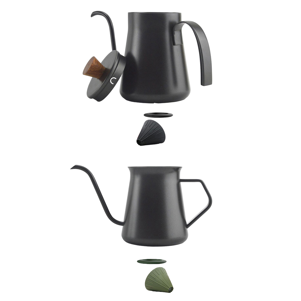 Stainless Steel Gooseneck Coffee Pot Pour Over Kettle Gift for Drip Coffee Tea Brewing Kitchen Milk Family Use Coffee Lovers
