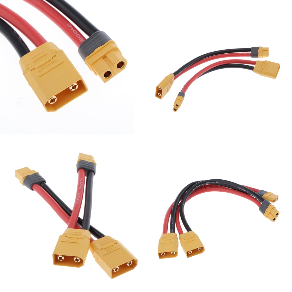 Pack of 2 Adapter Cables Adapter XT60 to XT90 Plug Socket Lipo Lithium RC