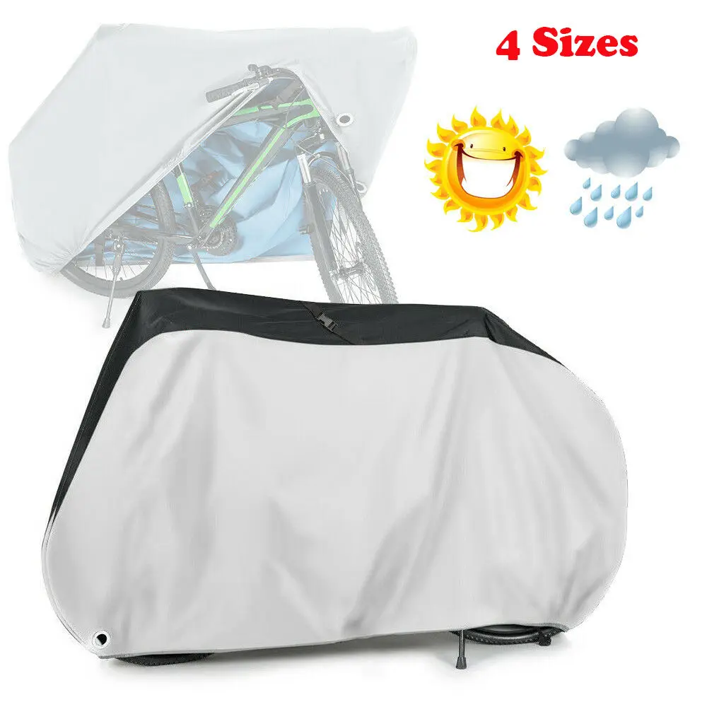 Durable Bike Cover Waterproof Outdoor Bicycle Cover 20-29`` Windproof UV Protect Cycle Scooter Protector Sheet with Lock Hole