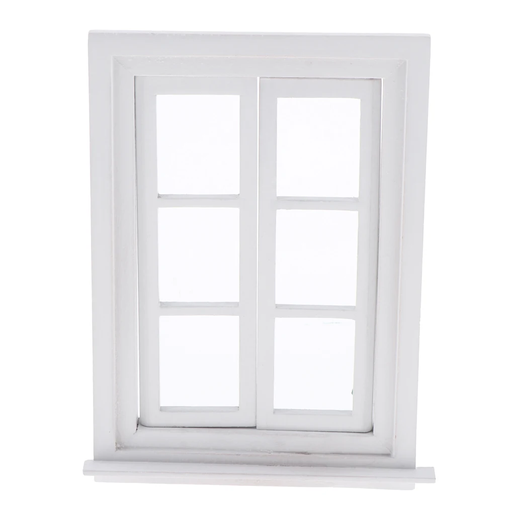 1:12 Miniature White Window Frames Dollhouse House Decors Children Role