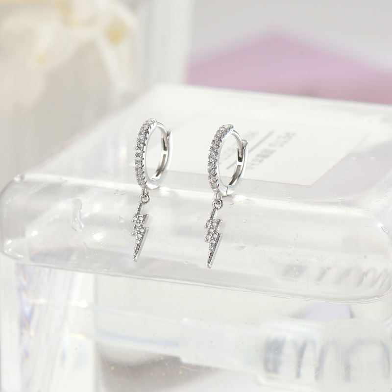 REETI Echt 925 Sterling Silber Kristall blitz Ohrring Für Frauen, Der Schmuck Geschenk Hochzeit Party Engagement – Detail 3