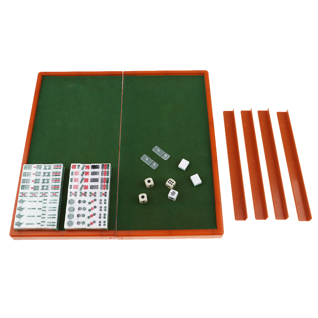 Portable Mahjong Sets Chinese Antique Mini Mahjong Games  Mini Mahjong Chinese Funny Family Table Board Game