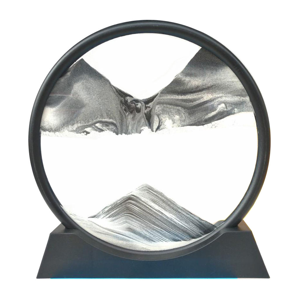 Sand In Motion Dynamic Flowing Sand Picture Keep Calm of Drifting  Hourglass Desktop Ornaments, Free Standing