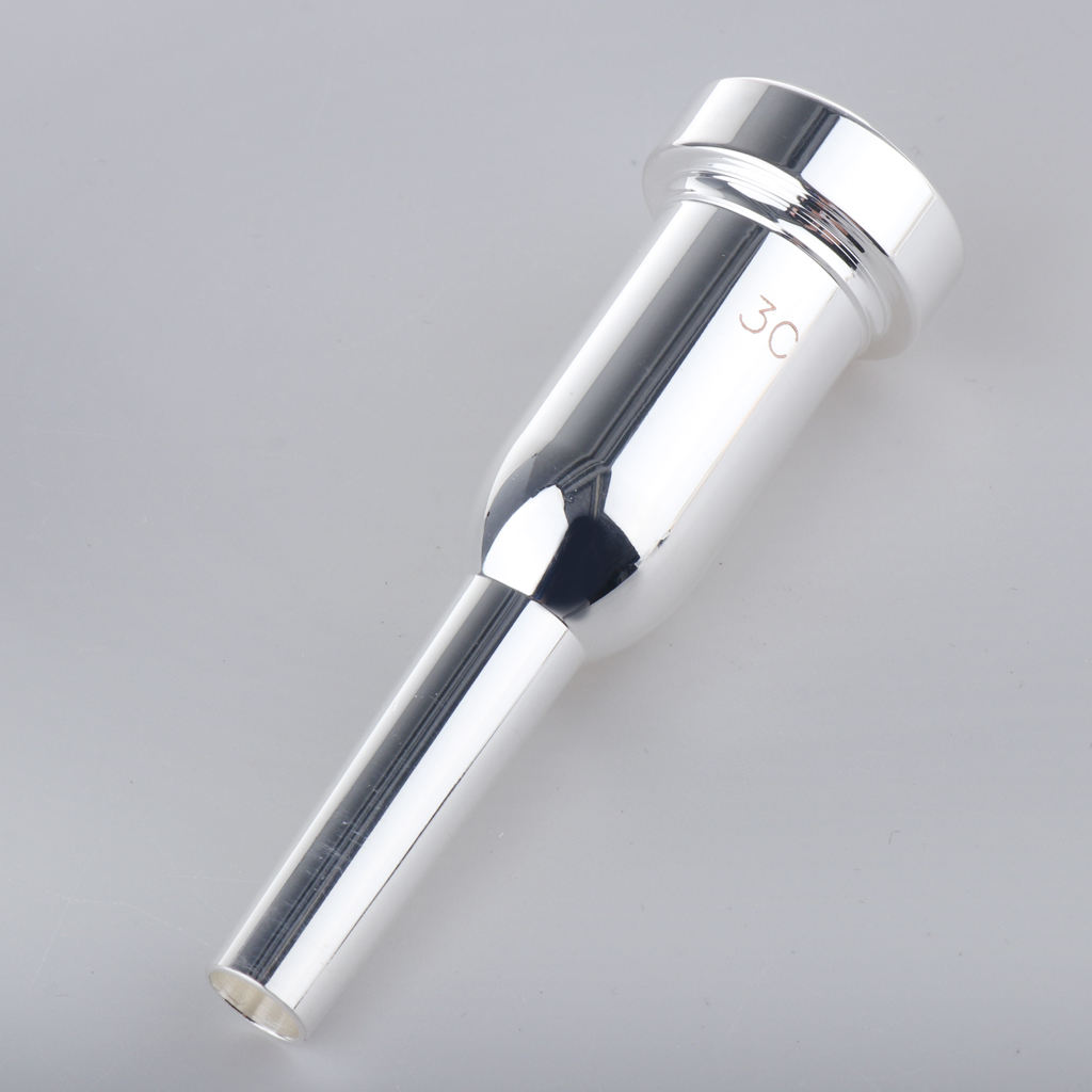 Standard Silvered Trumpet Mouthpiece, 3c for Trumpet Players