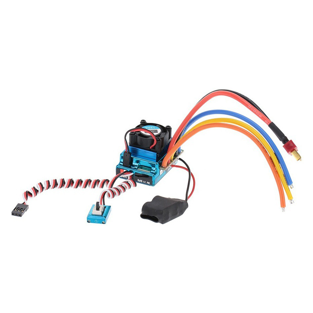 RC 120A Brushless ESC Electric Speed Controller for 1/10 Off/On-road  Car Monster Truck 400-600mm Boat Model Car