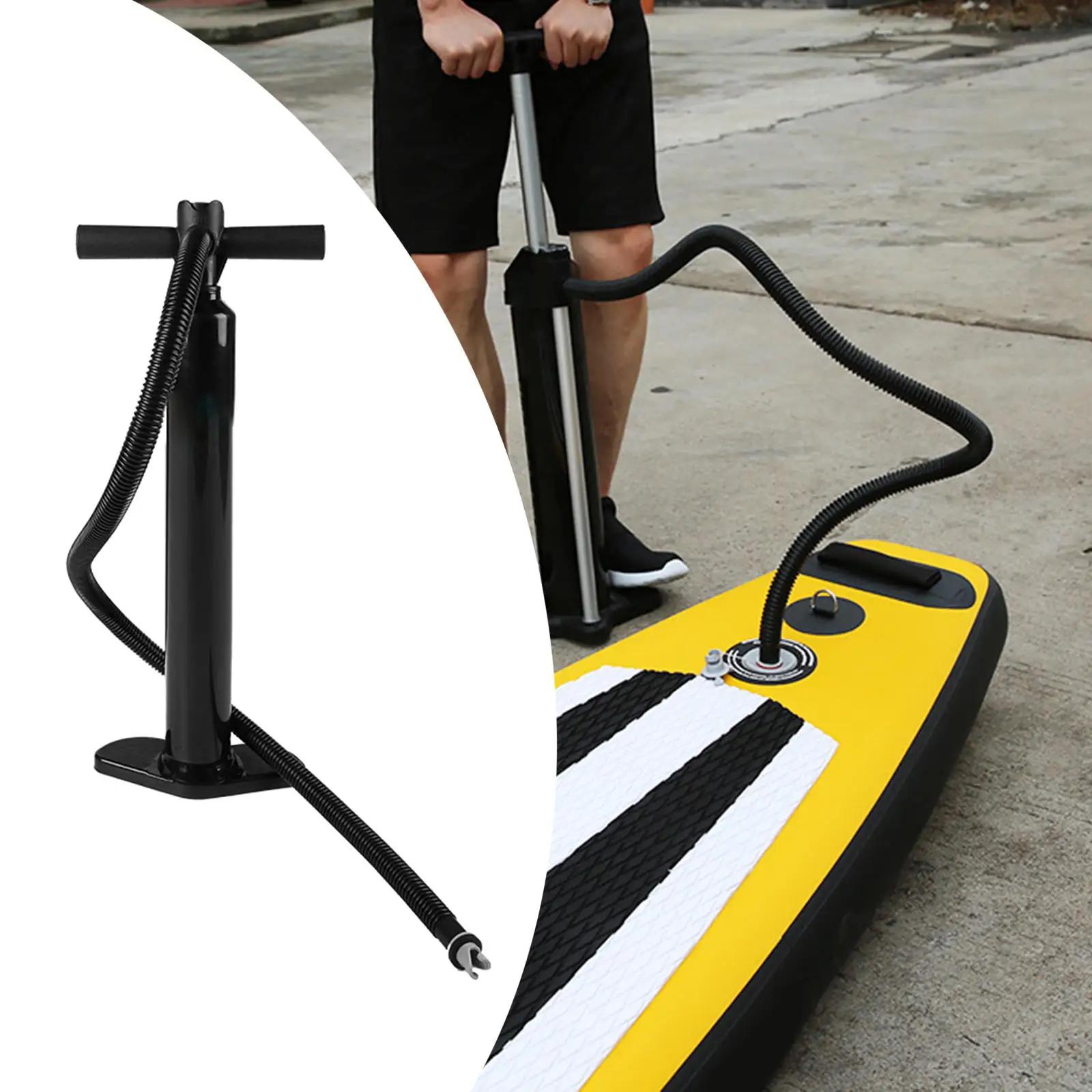 Stand up Inflatable Paddle Board Pump ,Air Hand Pump Gauge Detachable Handle for Kayak Boats