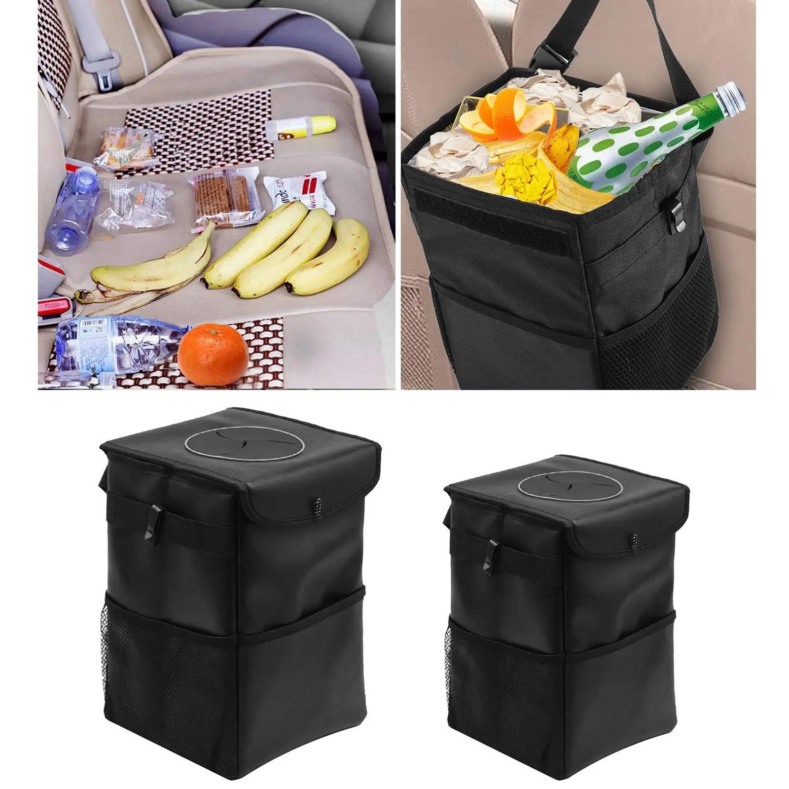 Portable Car Seat Back Garbage Bag Car Auto Trash Can Leak-proof Dust Holder Case Box Car Styling Oxford Cloth