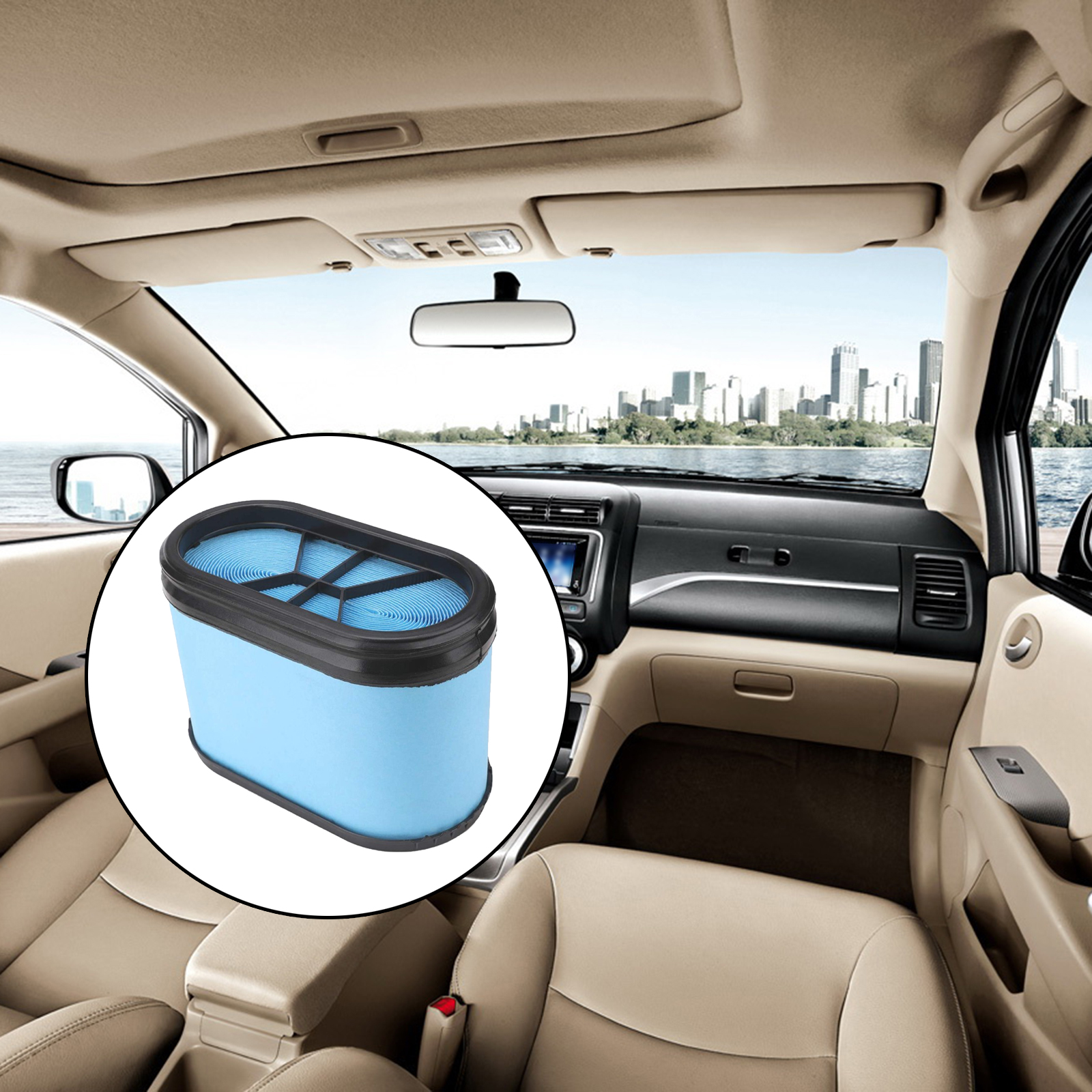 7C3Z-9601-B Air Filter Cleaner Replaces for Ford F250 2017 High-capacity, Excellent Filtration, Low Restriction