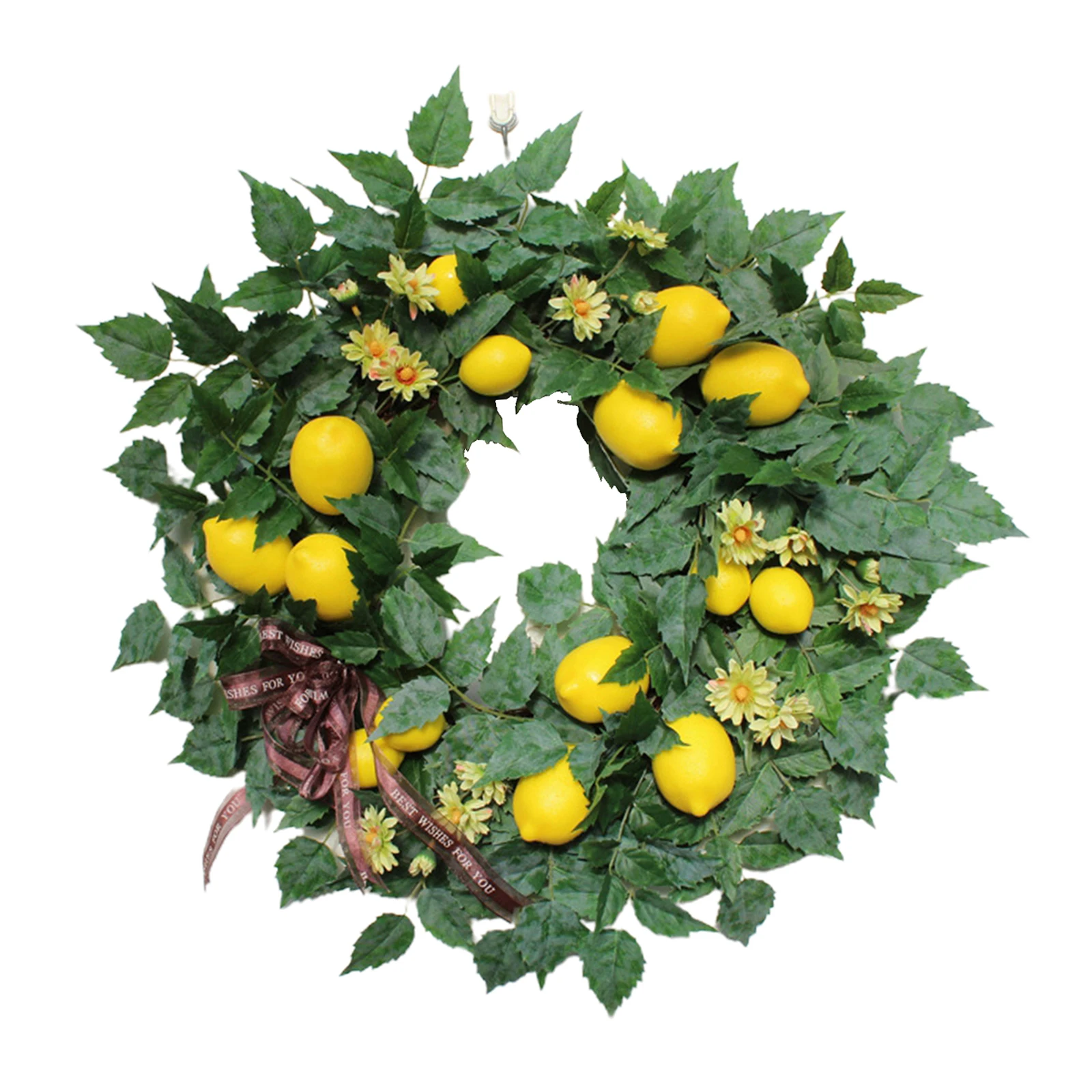 Front Door Wreath Artificial Greenery Fruit Lemon Garland Wedding Ornament