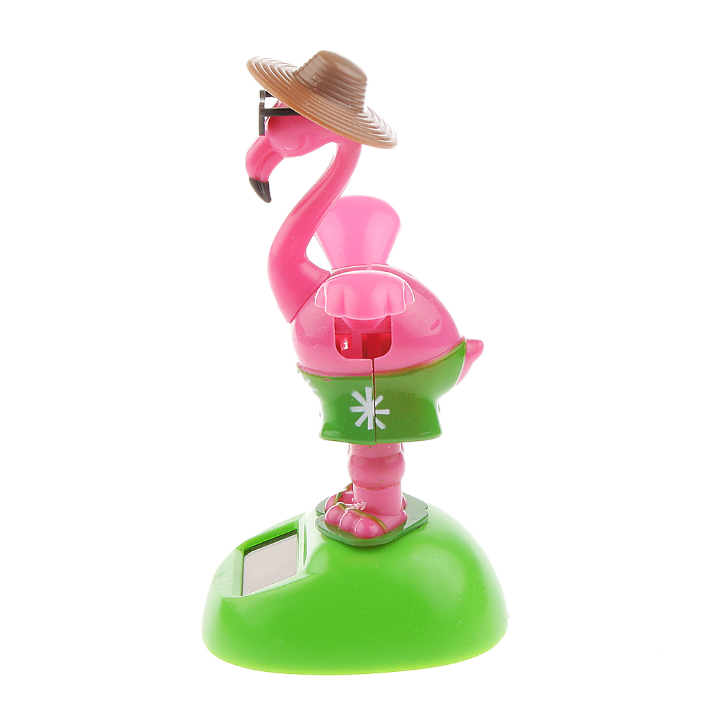 Solar Power Flapping Wing Swan Doll Car Ornament Home Decor Toy Plastic