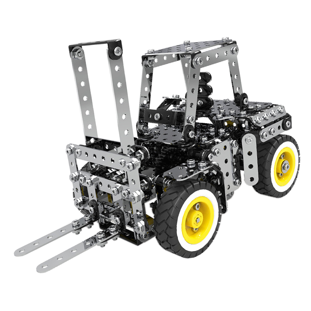 Kids Children Construction Assembled Forklift Model Kit , STEM Learning Building Toy, 589 Pieces with Wrench and Screwdriver