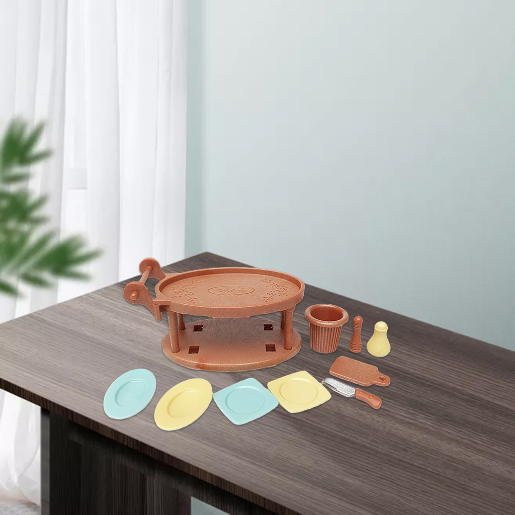 Vintage Dollhouse Mini Trolley Miniature Kitchen 1:12 Life Scene Doll Decor