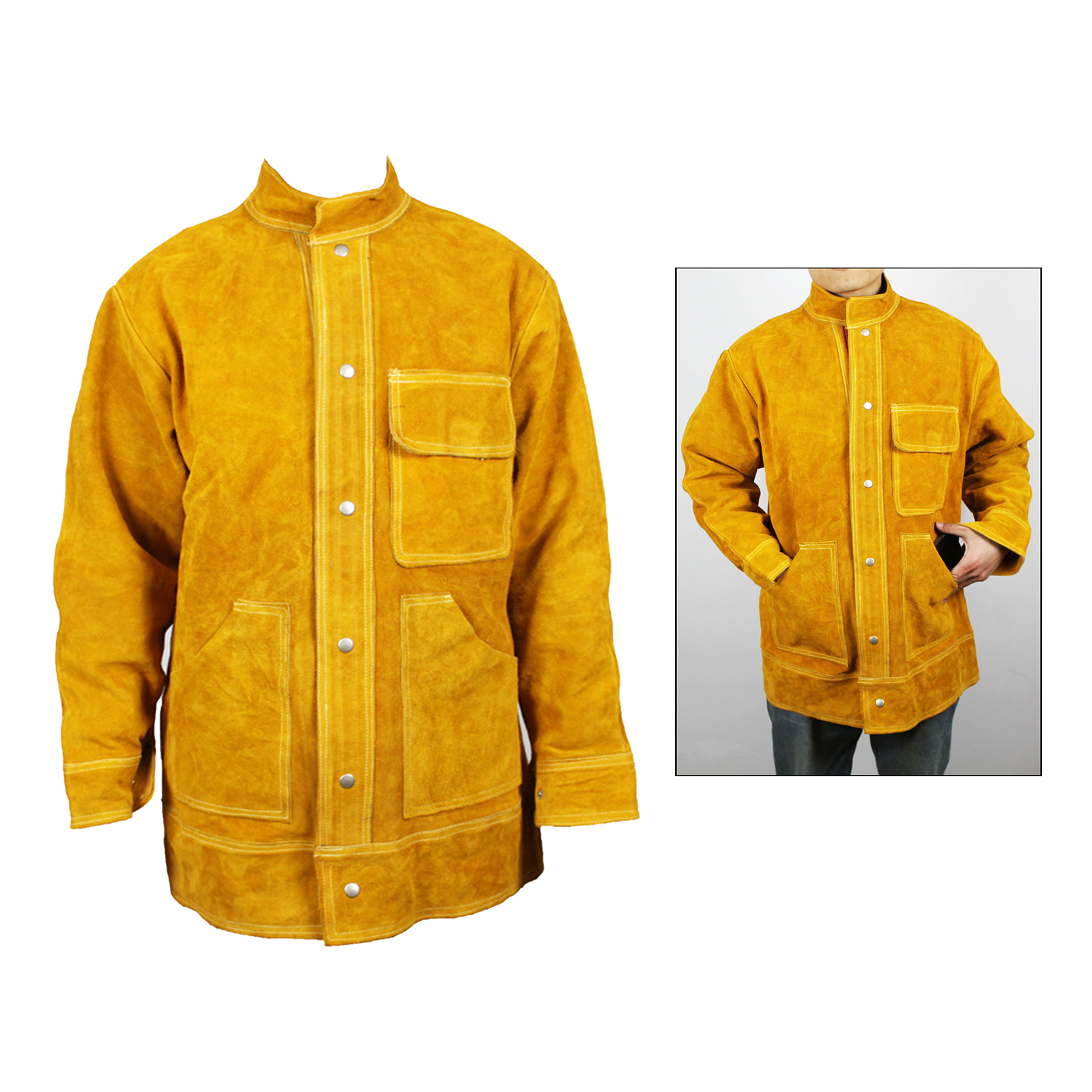 Welders Apparel Welding Jacket Welding Coat Flame-Resistant Suit for 170-180cm Men