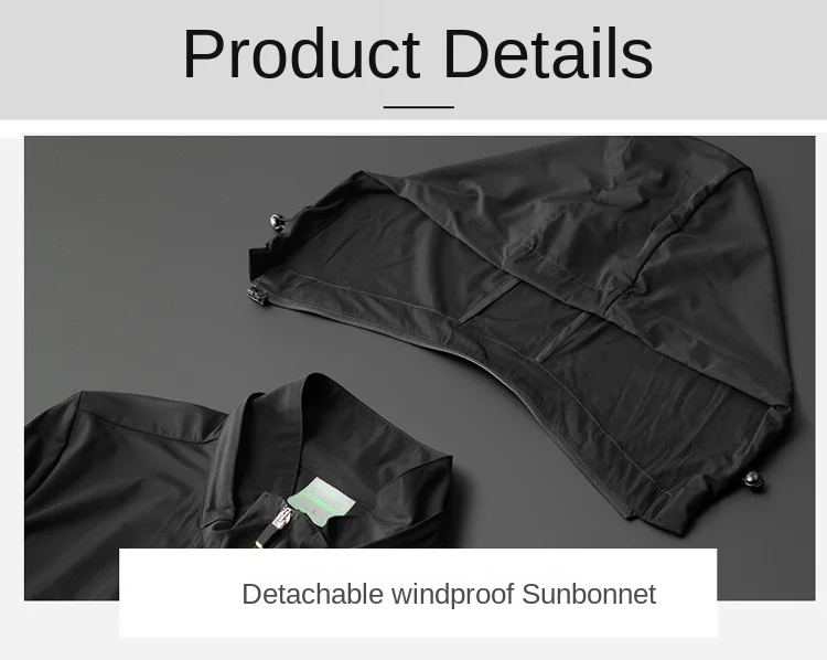 shan bao grande tamanho leve jaqueta com capuz verão estilo clássico respirável jaqueta de proteção solar masculina