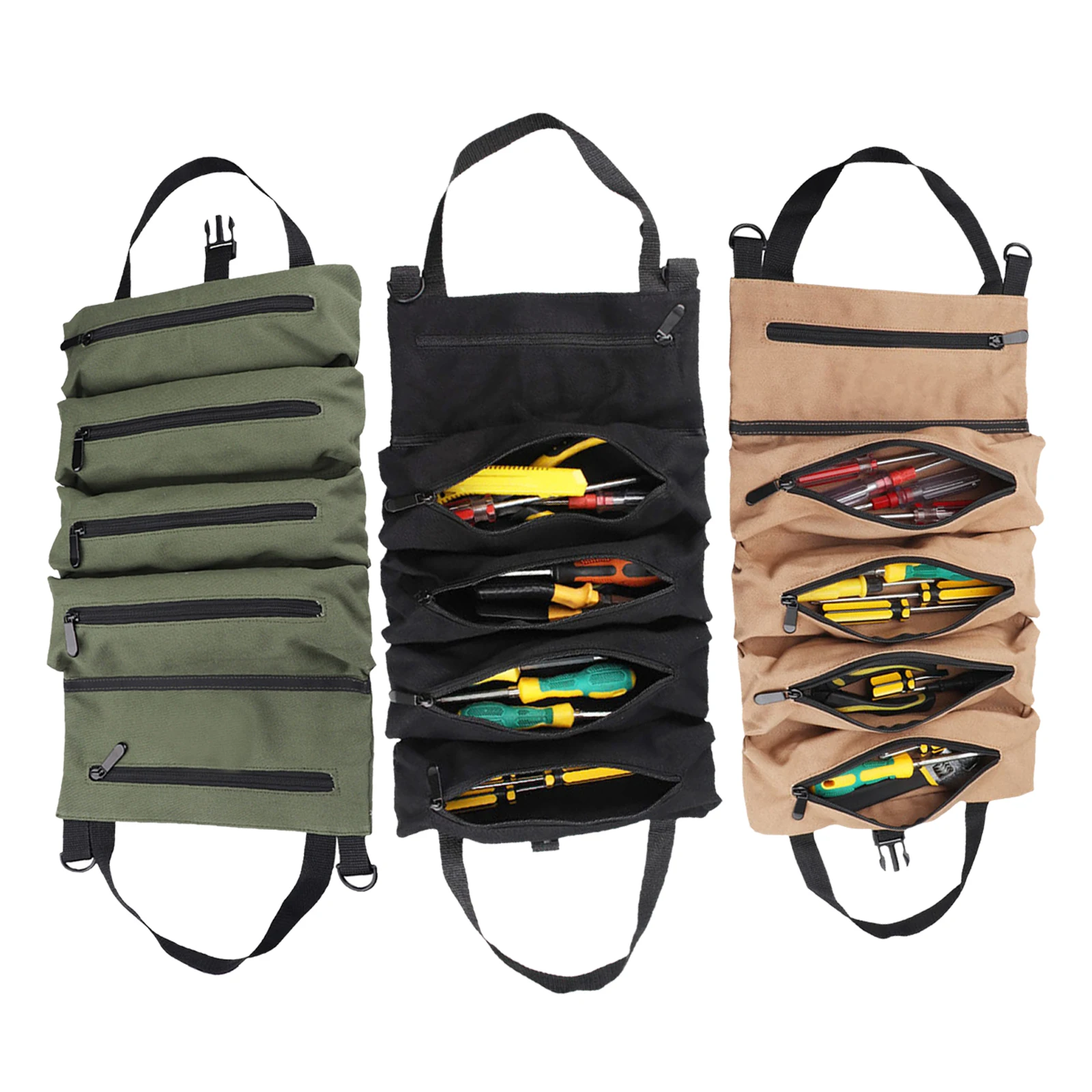 Tool Roll Organizer Large Capacity for Camping Gear Mechanical Essentials