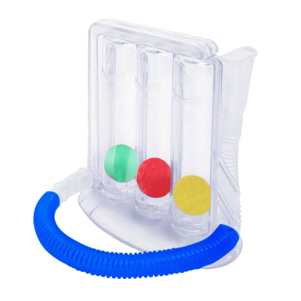 3-Ball Deep Breathing Exerciser Lung Deep Breath Trainer Incentive Spirometer Spirometry Breath Measurement System