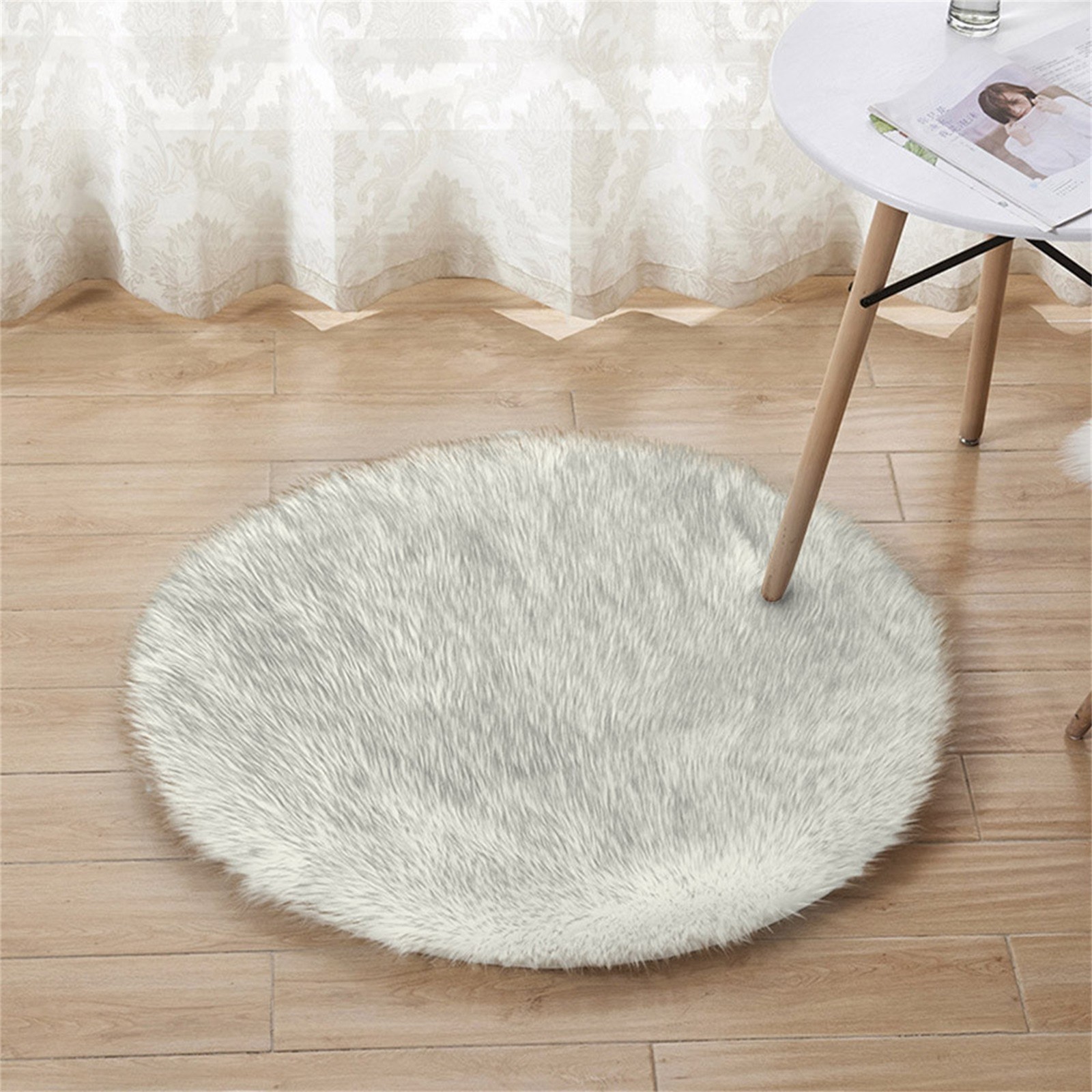 Tflycqwool Imitation Sheepskin Rugs Faux Fur Non Slip Bedroom Shaggy