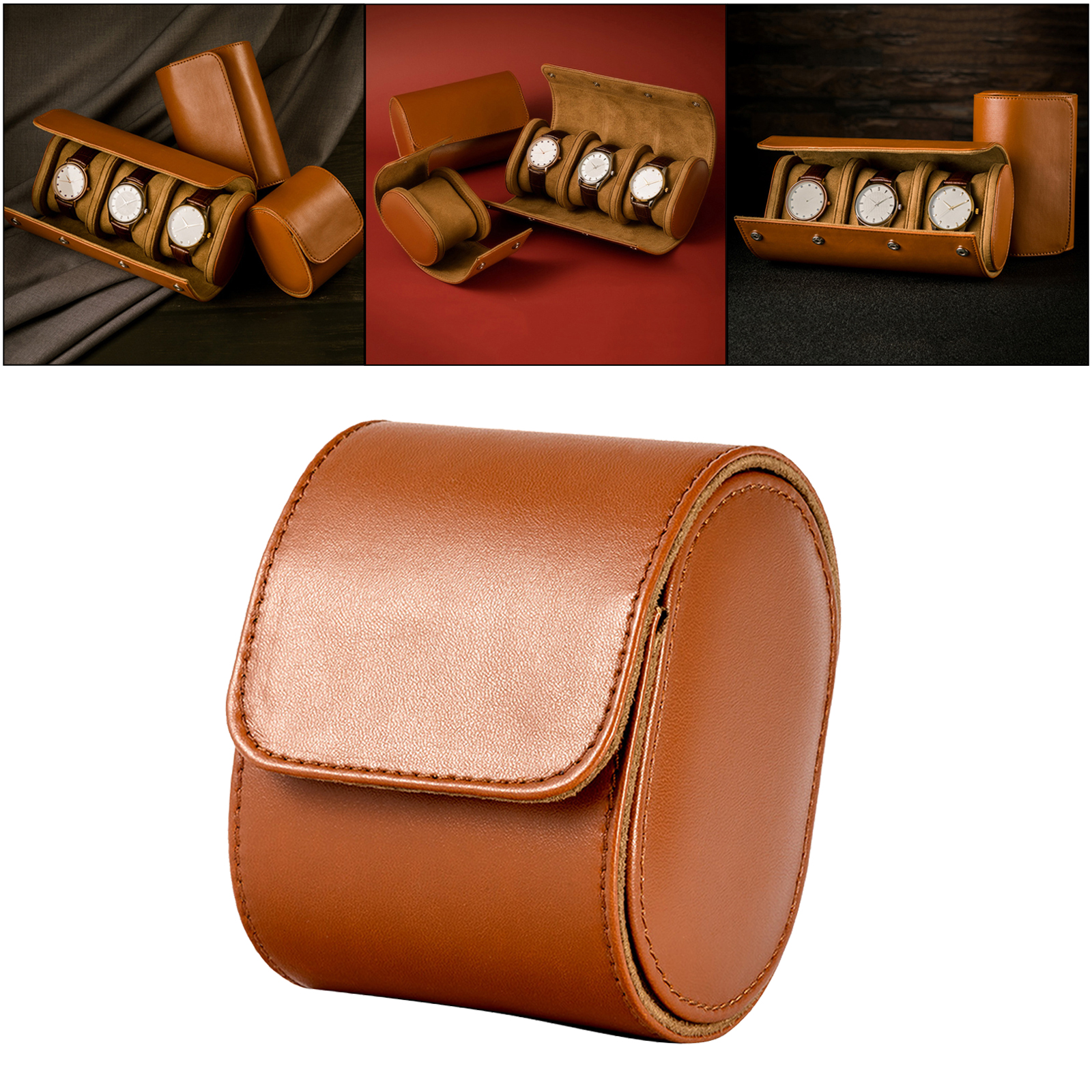 PU Leather Watch Box Luxury Watch Case Display Organizer, Jewelry Wristwatch Holder, Men's Storage Boxes Holder