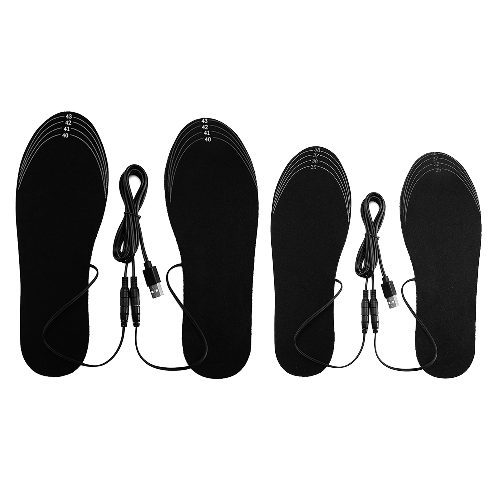 Unisex Winter Warmer Foot USB Charging Electric Heated Insoles For Shoes Heating Insole Boots Cuttable Rechargeable Heater Pads