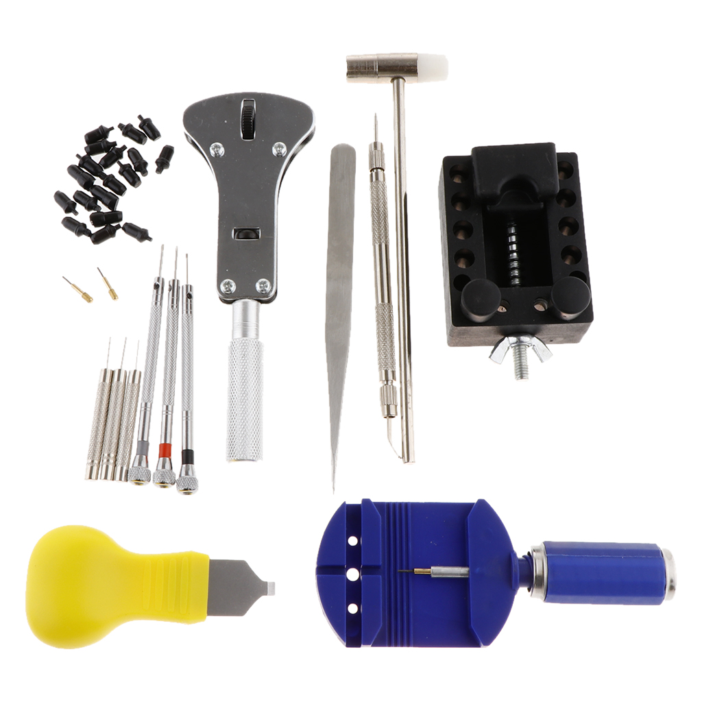 37Pcs Watch Repair Back Case Opener Wrenchmaker Screw Cover Remover Tool Kit