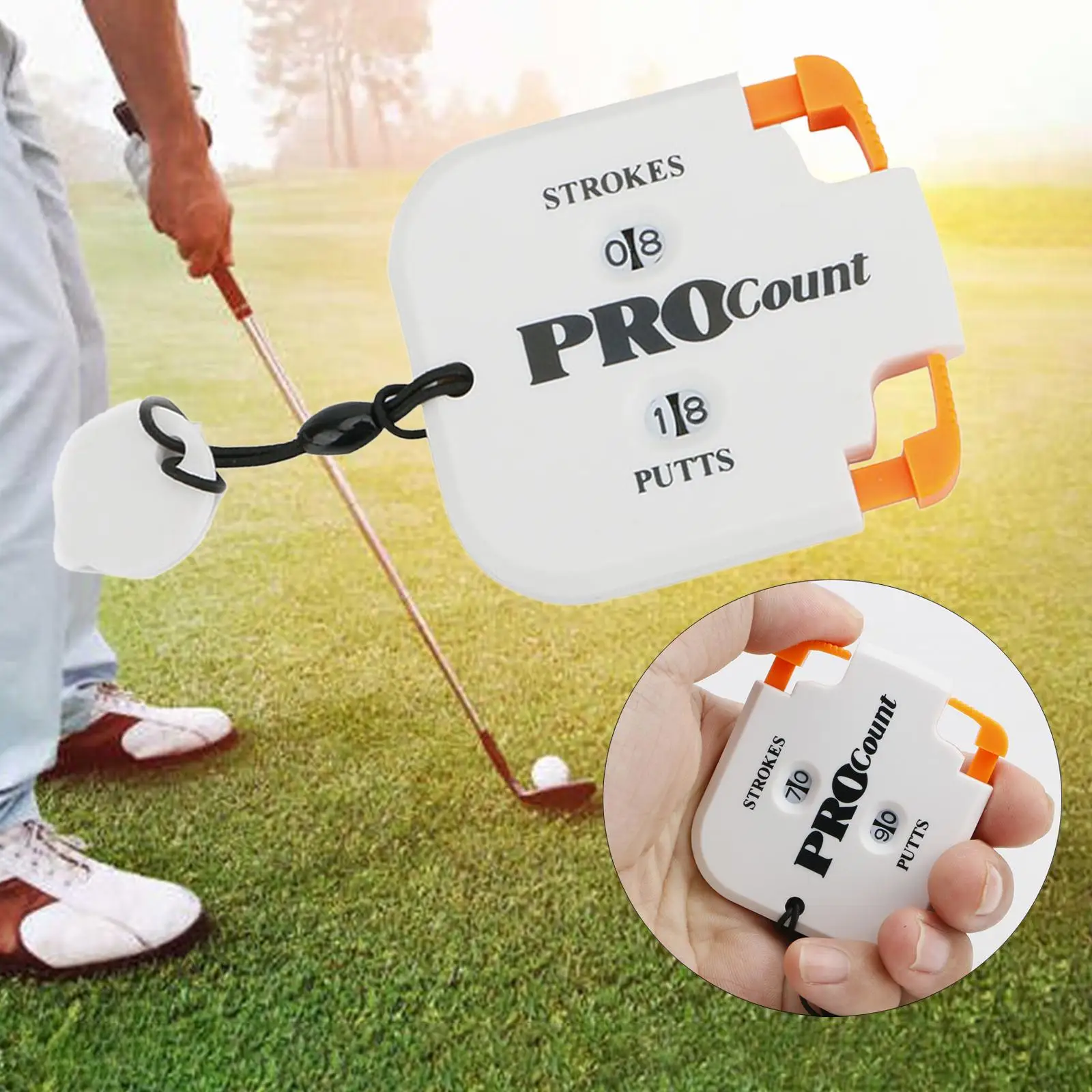 Golf Score Counter Key Chain Stroke Shot Putt Keeper Golfing Club Accessory
