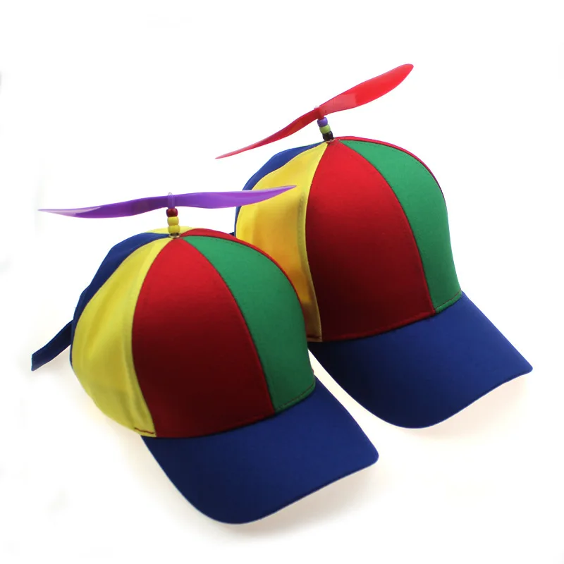 baby accessories Fashion Baseball Cap Bamboo Dragonfly Patchwork Baseball Cap Helicopter Propeller Snapback Parent-child Hat 3 Years -Adult baby accessories clipart