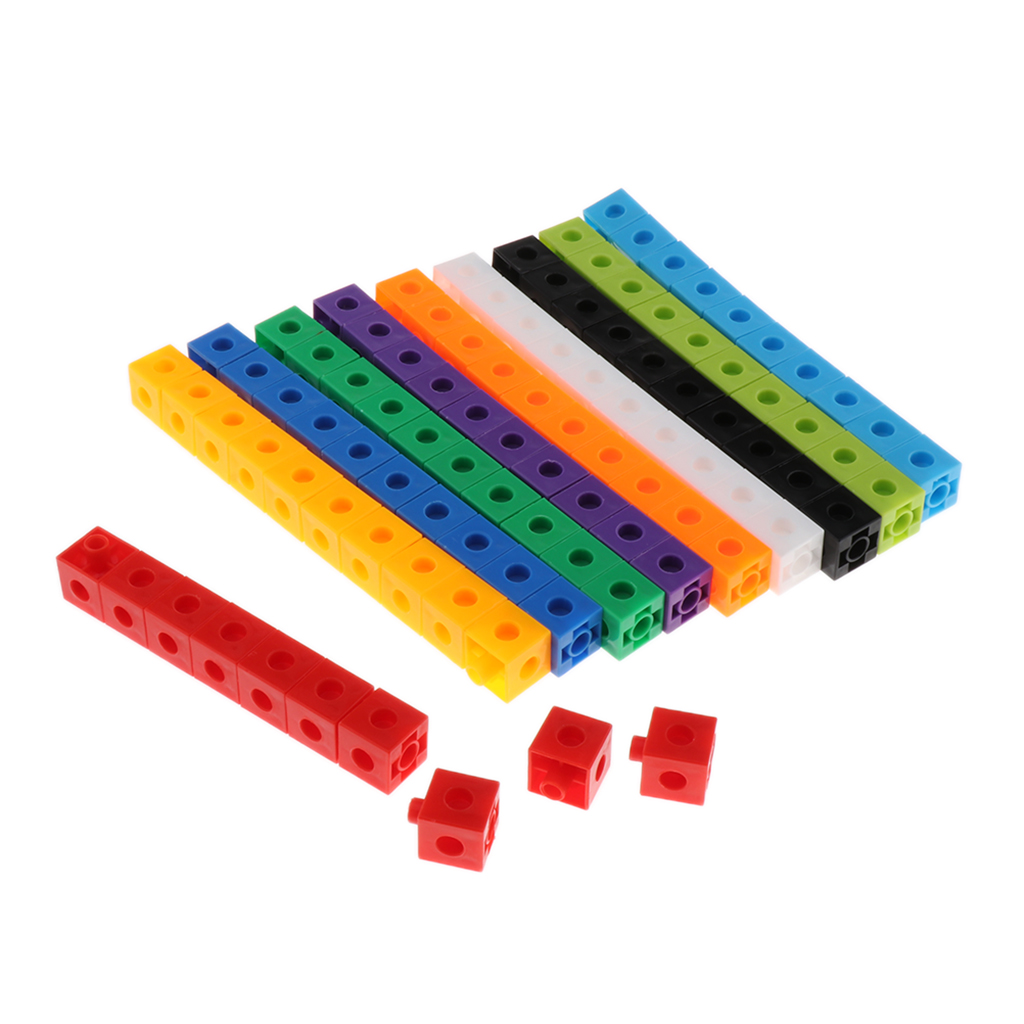 100pcs Multilink Linking Cubes Early Education Baby Gifts  Math Link Cubes Math Learning & Education Toy