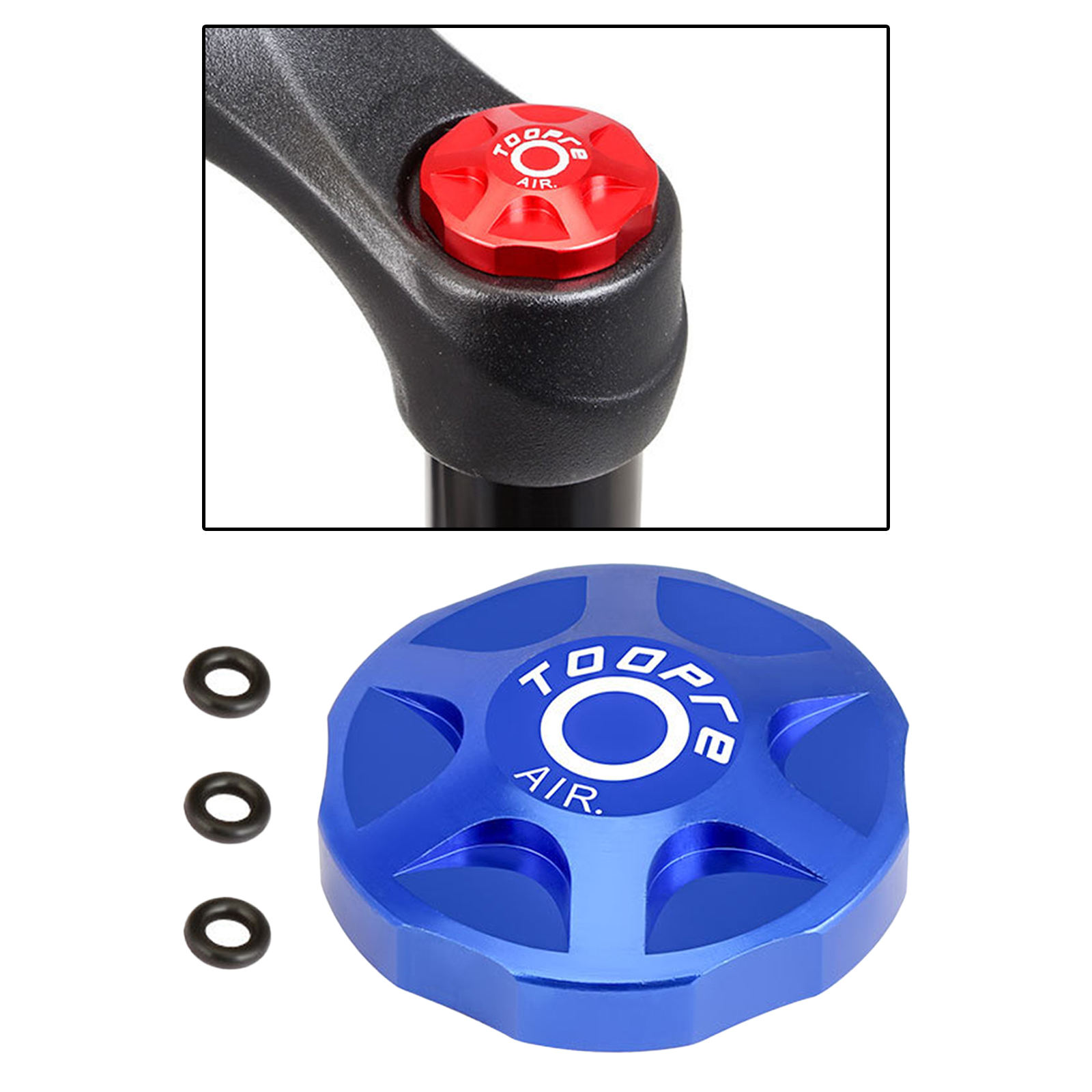 Bicycle Valve Cover, Aluminium Alloy Bicycle Fork Front Fork Airtight Valve Cover for Mountain Bike Parts